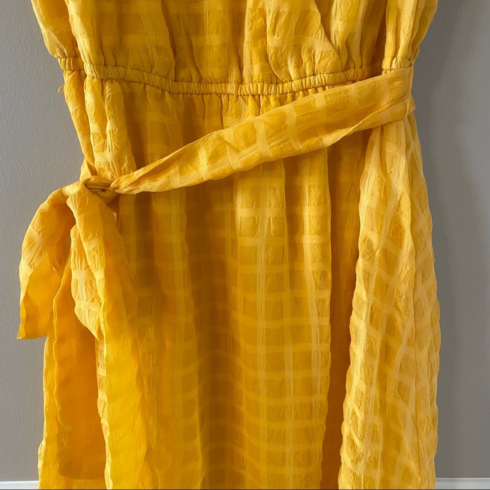 Flying Tomato Golden Yellow Midi Wrap Dress - Picture 4 of 11